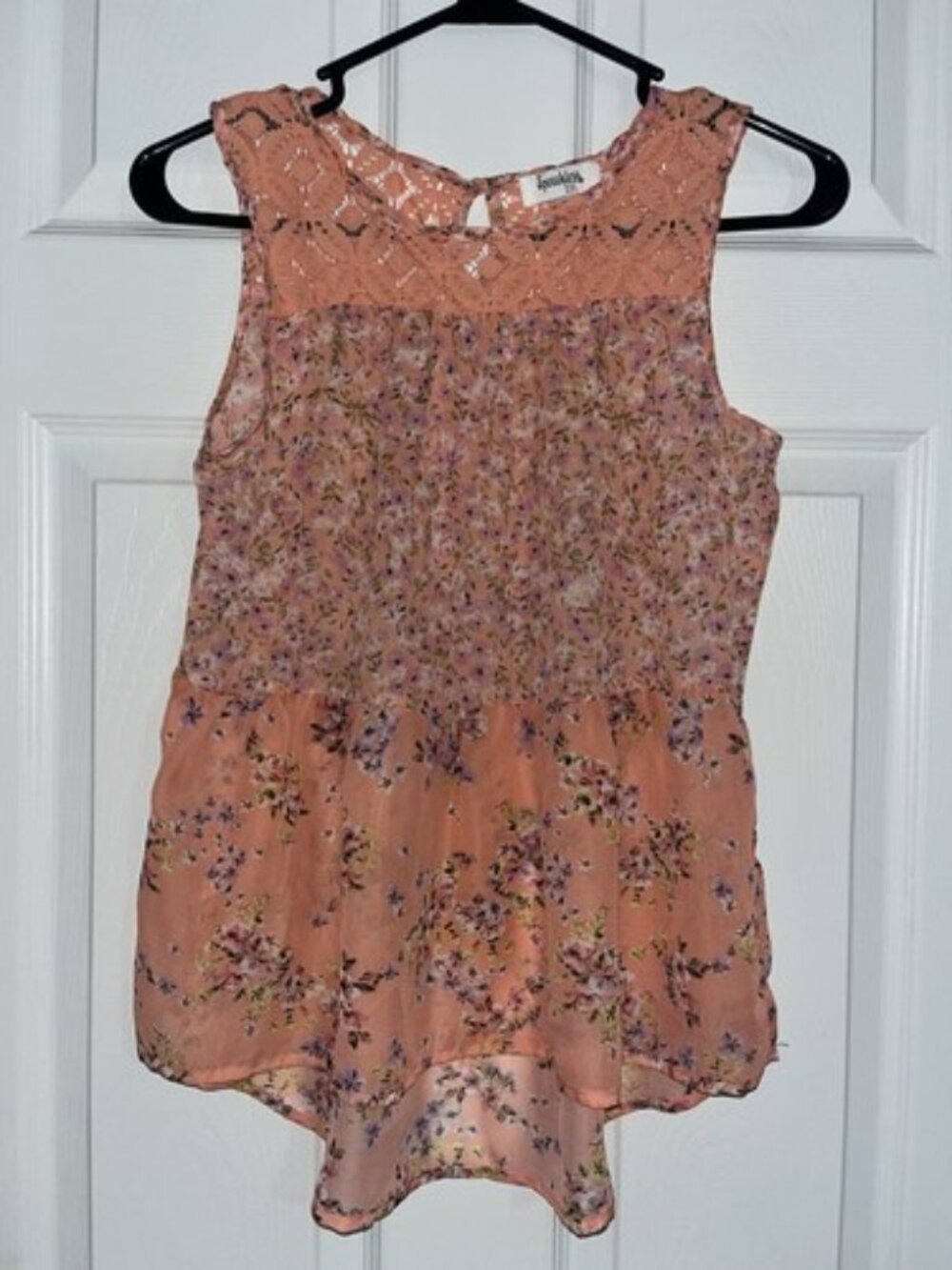Speechless Kids Girls Pink Floral Tank Top Size Large - 0502